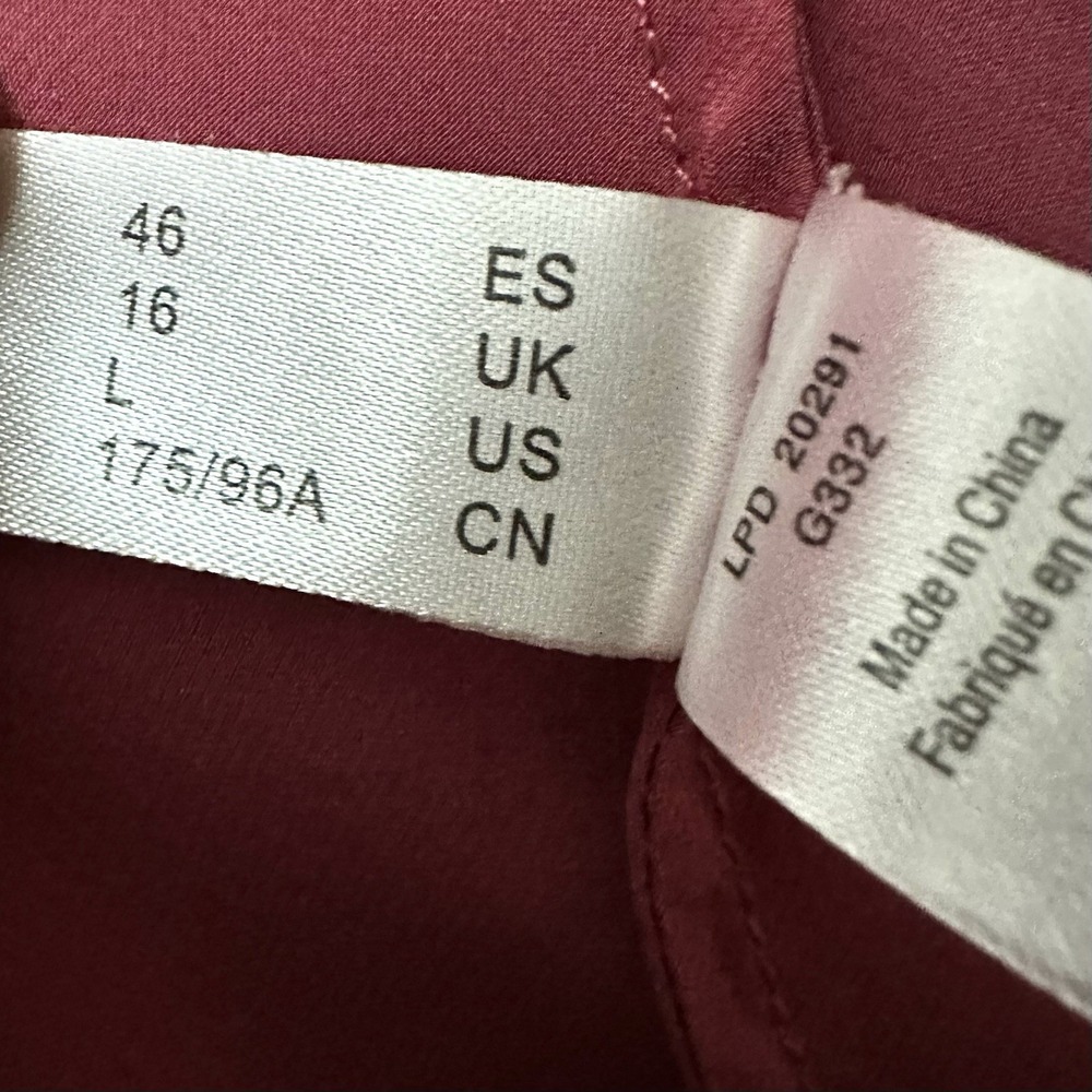 La Perla Large L Silk Nightgown Babydoll Slip Dress Chemise Pink Raspberry - Picture 10 of 12
